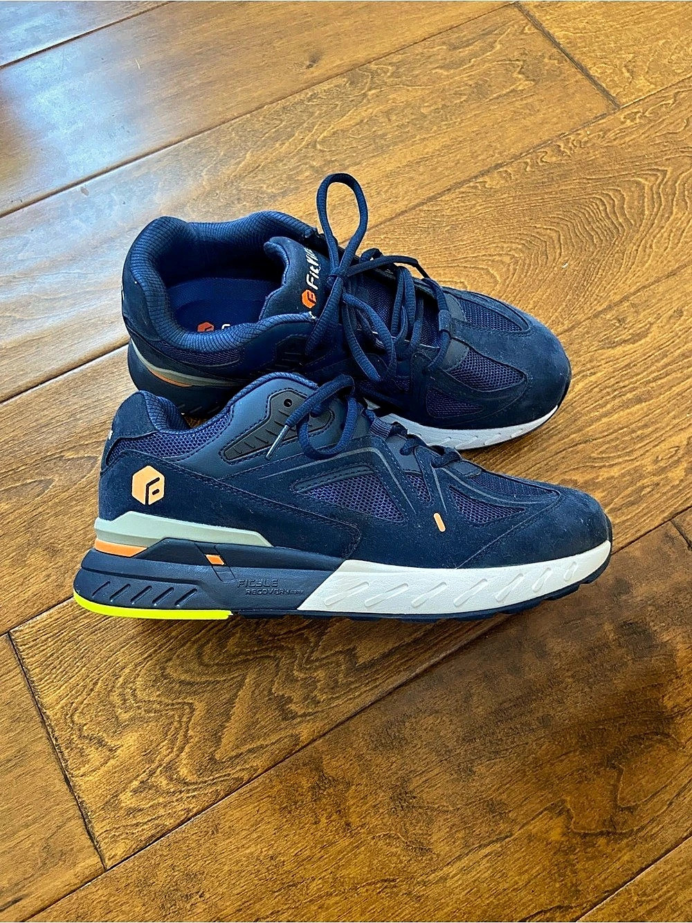 FitVille Rebound Core Walking Shoes Men's Blue & White